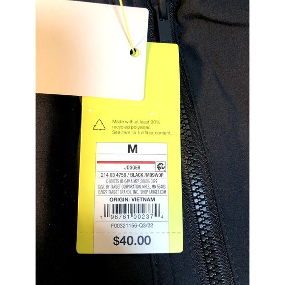 Ladies Lined Jogger, All in Motion, Size M, mid-rise, Black - Picture 7 of 8